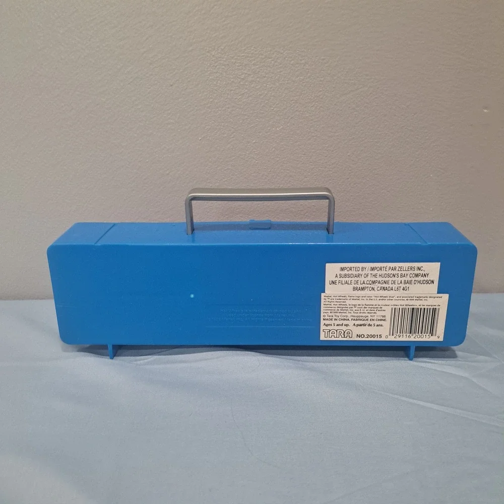 VTG 1998 Hot Wheels Shadow Jet 6 Car Carrying Case Blue Red Tara Toy 20015 Retro